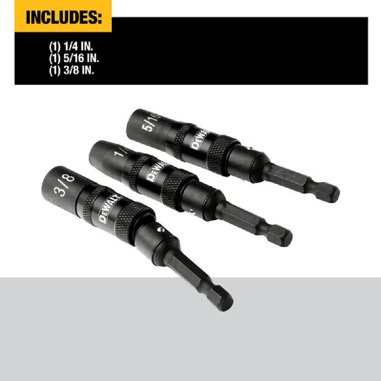 DeWalt DWPVTDRV3 3pc IMPACT READY Magnetic Pivoting Nut Driver Set DeWalt DWPVTDRV3 3pc IMPACT READY Magnetic Pivoting Nut Driver Set