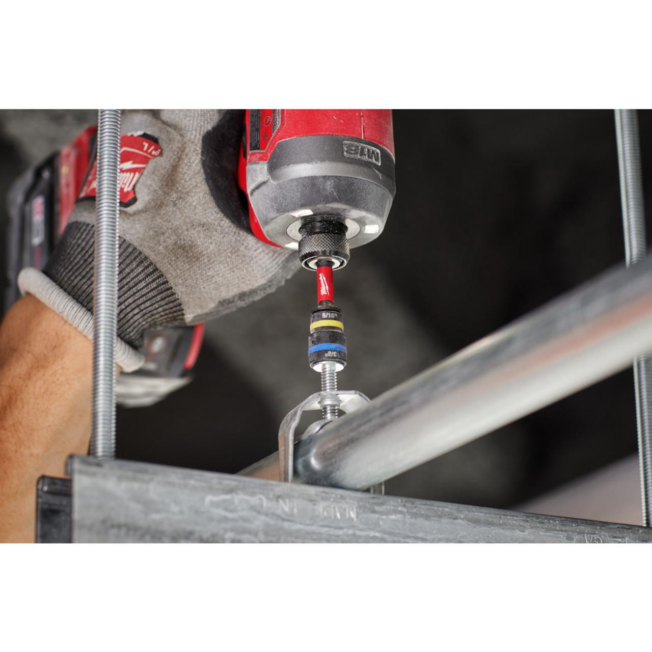 Milwaukee 49-66-4542 SHOCKWAVE Impact Duty 1/4 inch and 5/16 inch  x 2-1/4 inch QUIK-CLEAR 2-in-1 Magnetic Nut Driver Milwaukee 49-66-4542 SHOCKWAVE Impact Duty 1/4 inch and 5/16 inch  x 2-1/4 inch QUIK-CLEAR 2-in-1 Magnetic Nut Driver