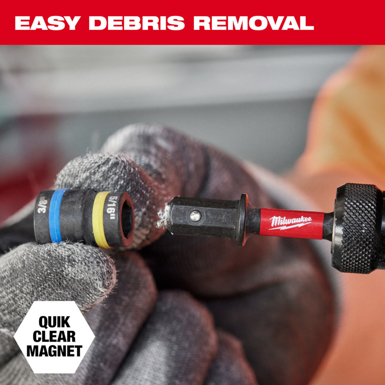 Milwaukee 49-66-4543 SHOCKWAVE Impact Duty 5/16 inch  and 3/8 inch  x 2-1/4 inch QUIK-CLEAR 2-in-1 Magnetic Nut Driver Milwaukee 49-66-4543 SHOCKWAVE Impact Duty 5/16 inch  and 3/8 inch  x 2-1/4 inch QUIK-CLEAR 2-in-1 Magnetic Nut Driver