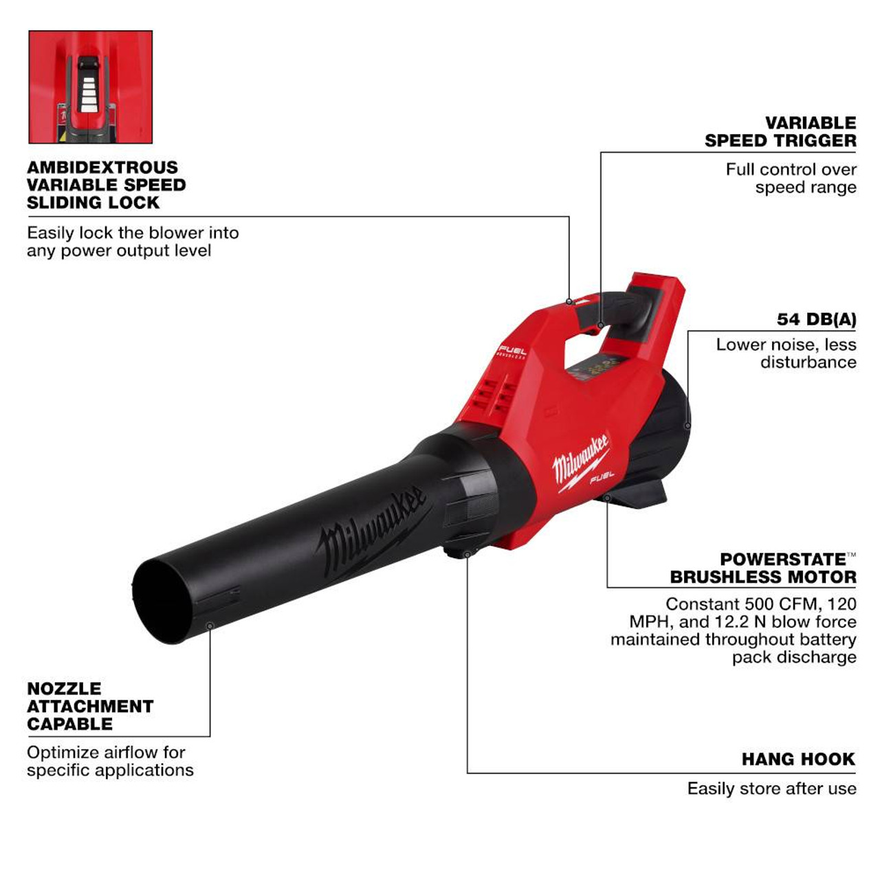 Milwaukee 3017-20 M18 FUEL Cordless Brushless Blower GEN III (Tool Only)