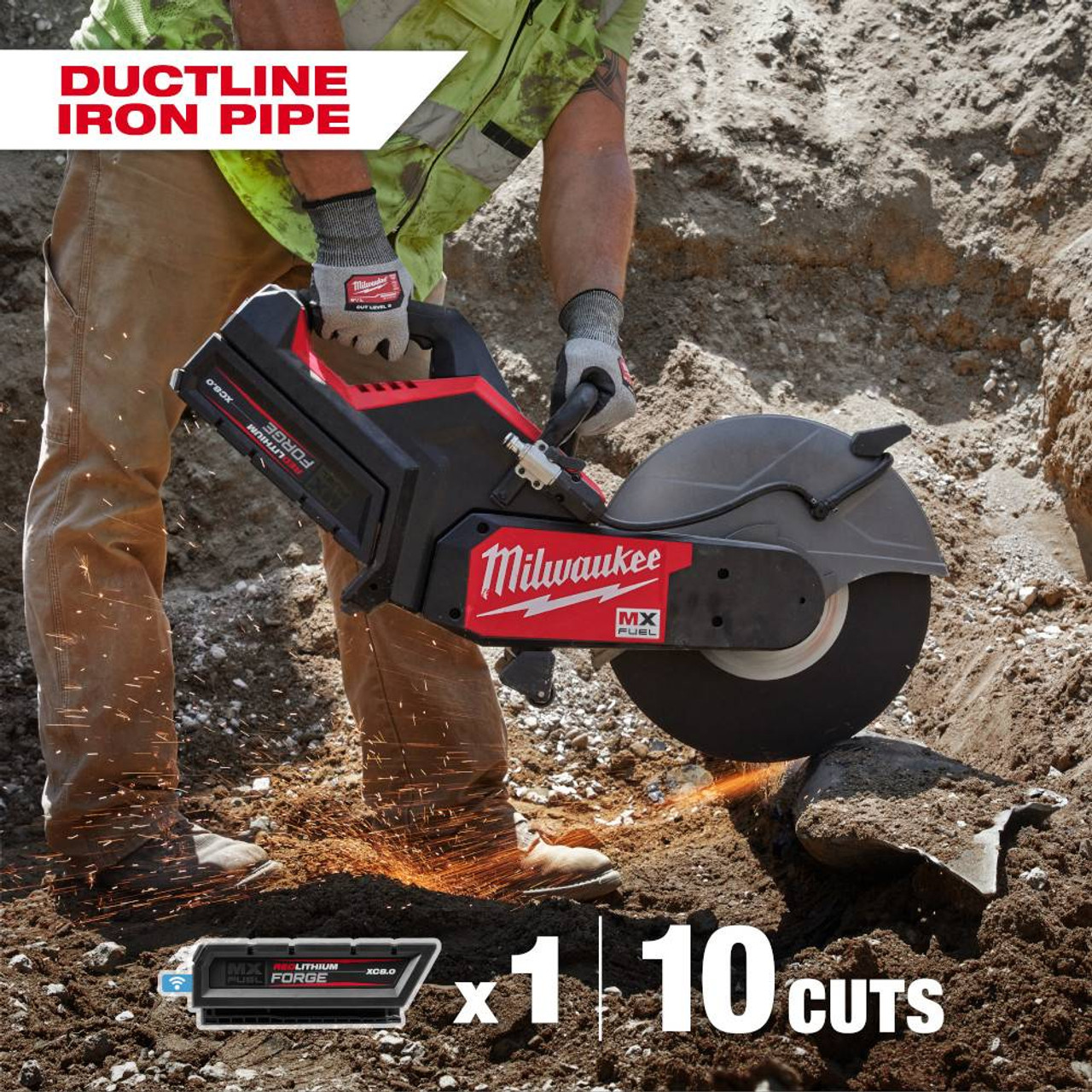 Milwaukee MXF315-2XC MX FUEL Cordless Brushless 14 Inch Cut-Off Saw with Rapid Stop Kit