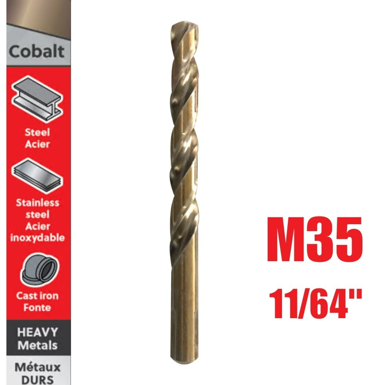 Truwerx 53208 11/64 inch M35 Cobalt Drill Bit