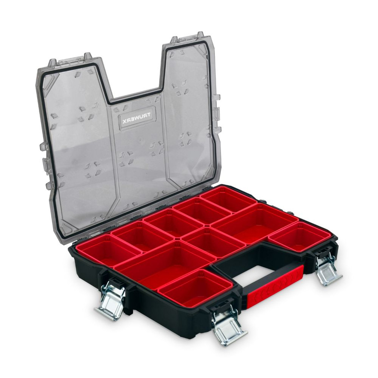 Truwerx 60016 17-7/8 inch x 3 inch x 14 inch 10 Shallow Compartment Parts Organizer