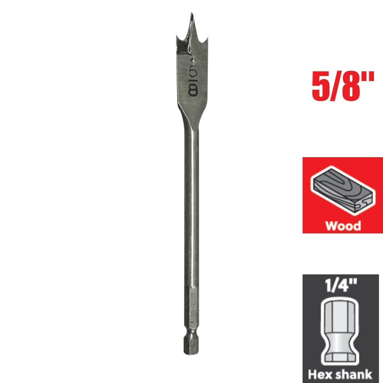 Truwerx 52517 5/8 inch Spade Drill Bit