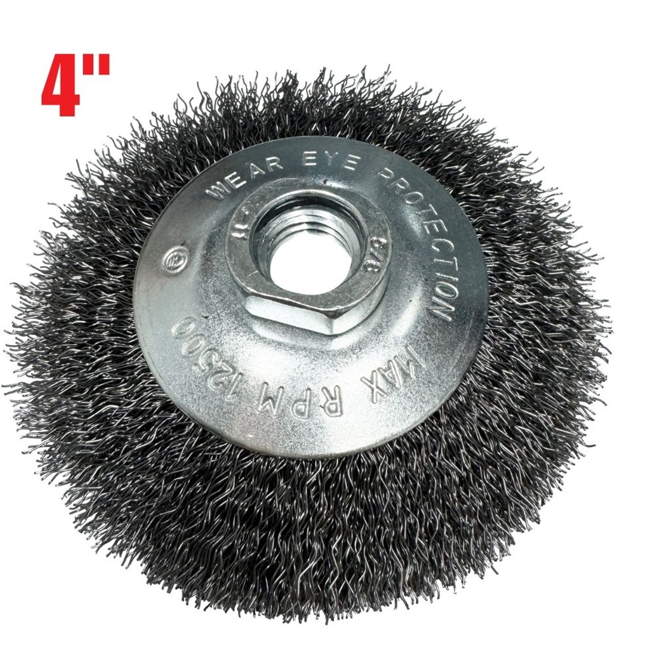 Truwerx 54618 4 Inch Crimped Wire Bevel Brush