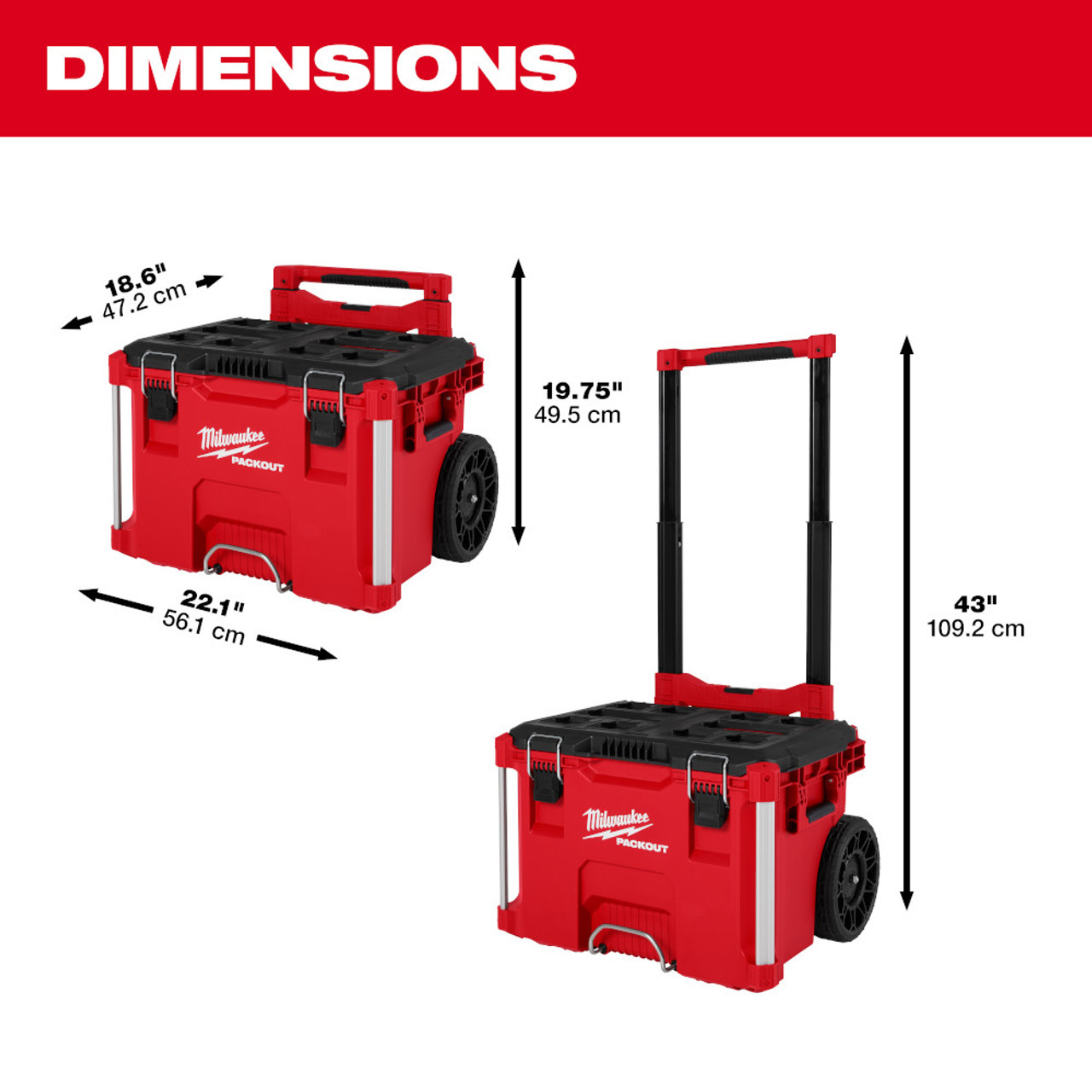 Milwaukee 48-22-8427 PACKOUT Low-Profile Rolling Tool Box Milwaukee 48-22-8427 PACKOUT Low-Profile Rolling Tool Box