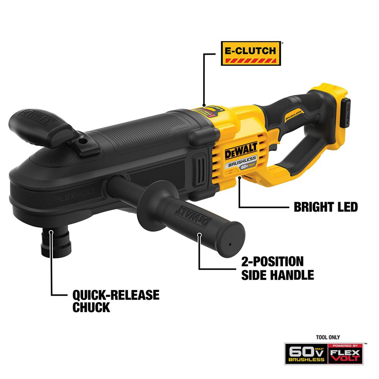 DeWalt DCD471B 60V MAX Cordless Brushless Quick Change Stud & Joist Drill (Tool Only)