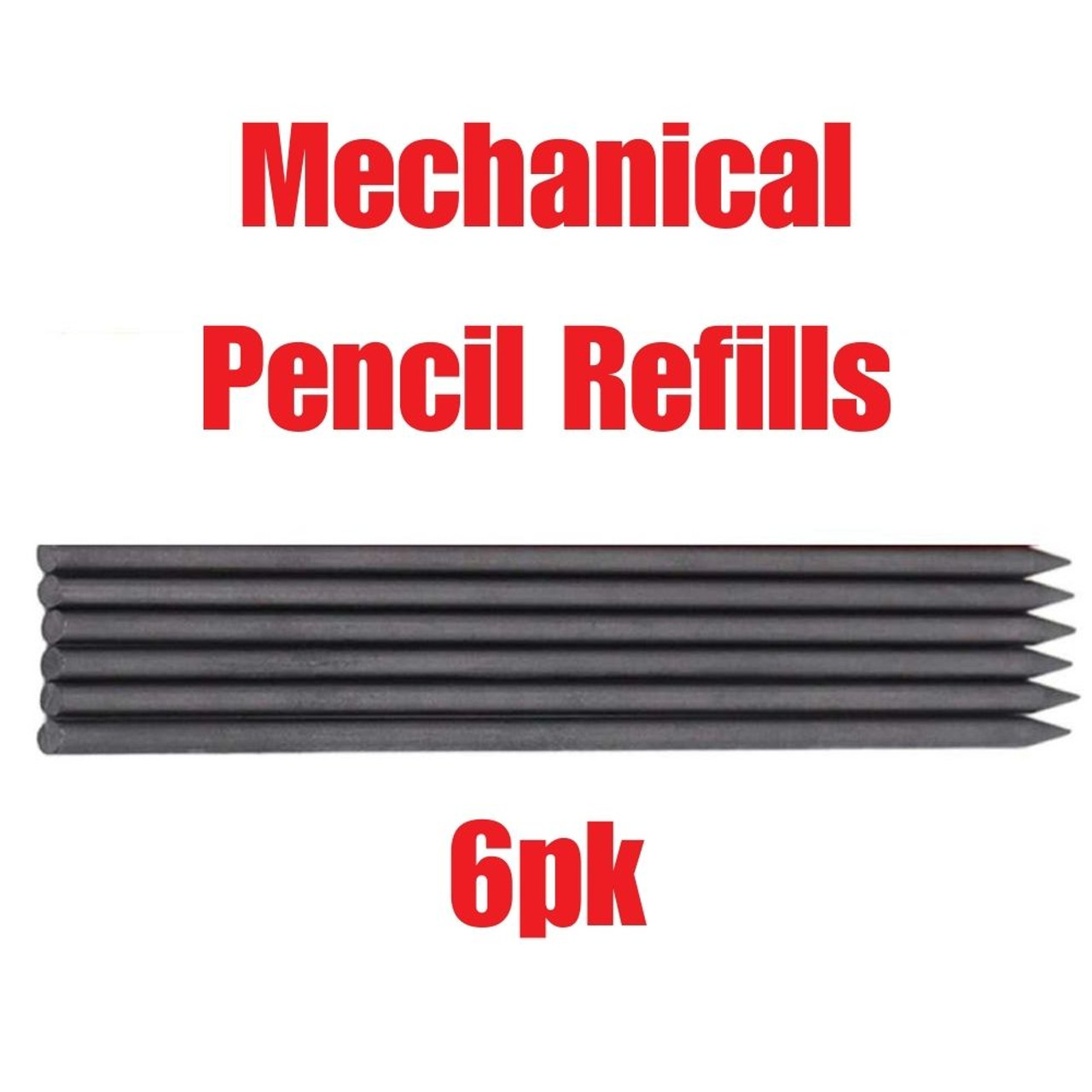 Truwerx Grey Carpenter's Mechanical Pencil Refills - 6pk