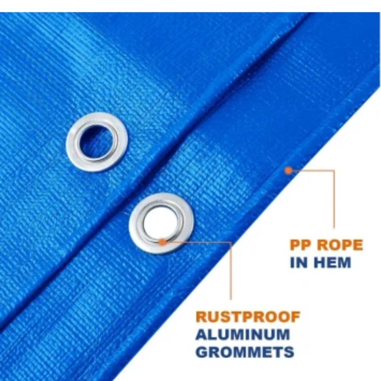 Truwerx 10812 6 ft x 8 ft 4mil 105GSM Heavy-Duty Tarp - Blue