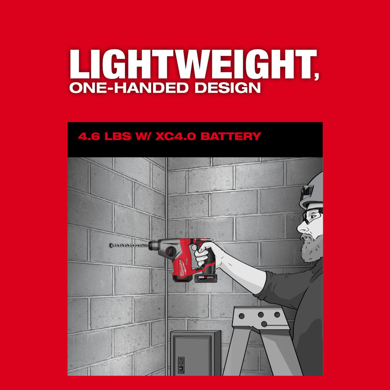 Milwaukee 2508-20 M12 FUEL Cordless Brushless 5/8 Inch SDS-Plus Rotary Hammer (Tool Only)