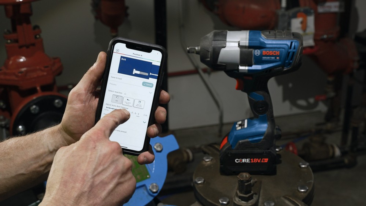 Bosch GDS18V-740CN PROFACTOR 18V Cordless Brushless Connected-Ready 1/2 Inch Impact Wrench with Friction Ring (Tool Only)