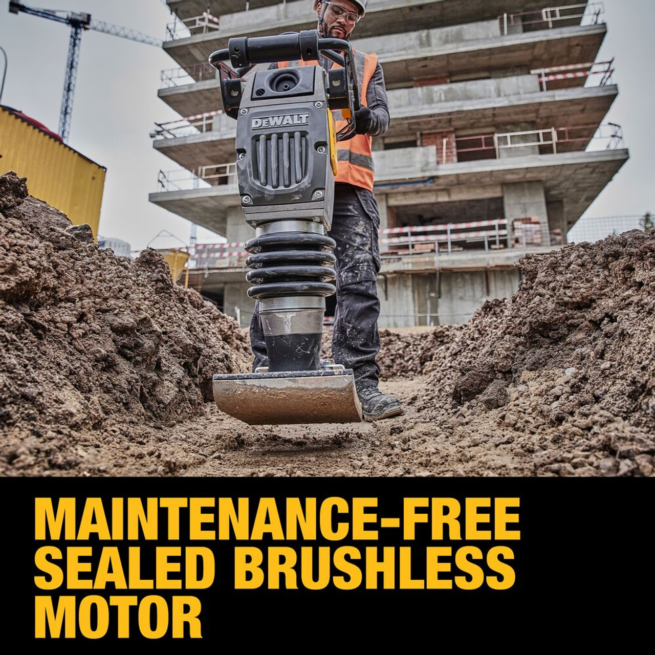 DeWalt DCPS660AG2 POWERSHIFT Cordless Brushless 60Kg Class Rammer Kit