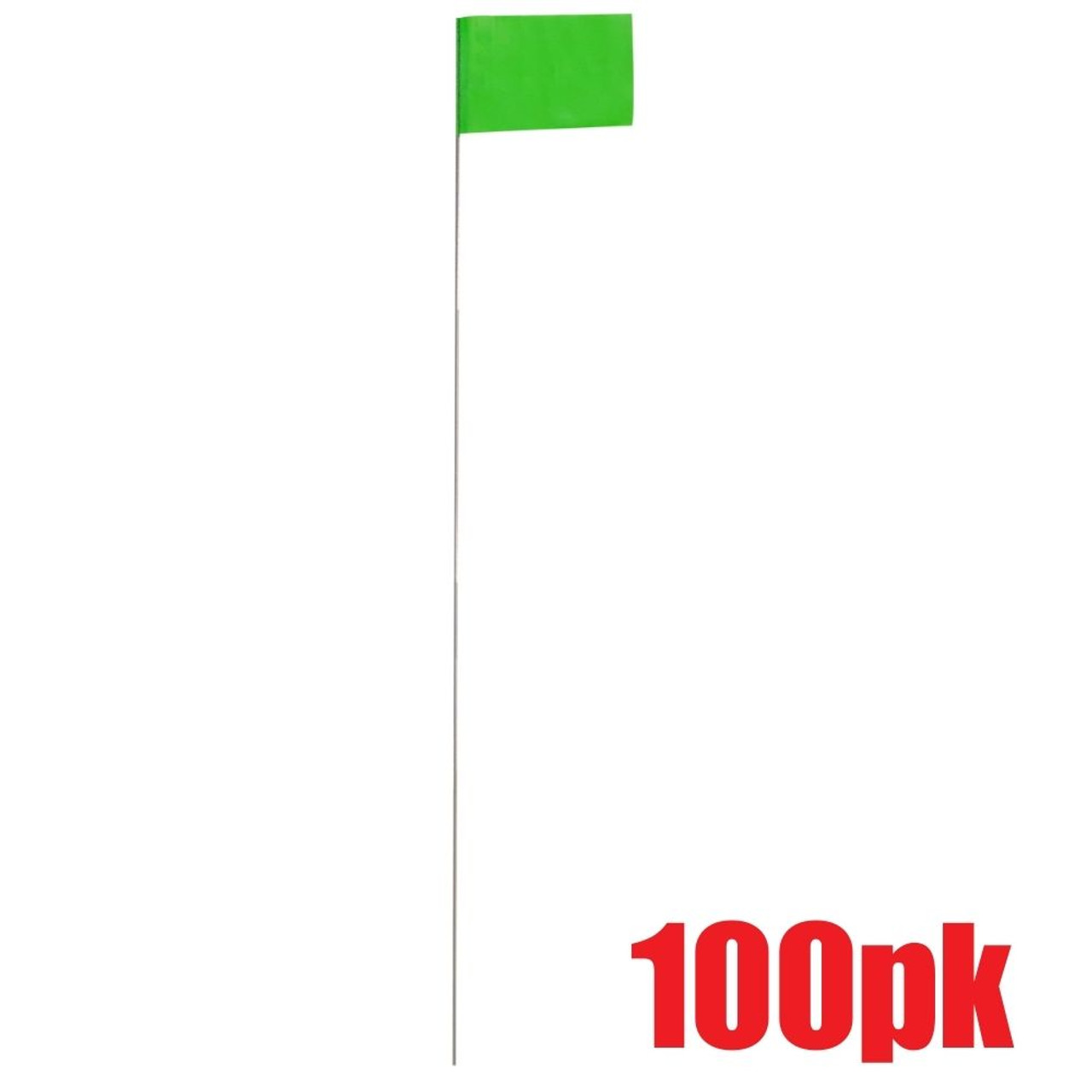 Truwerx 60401 Green Stake Flags - 100pk