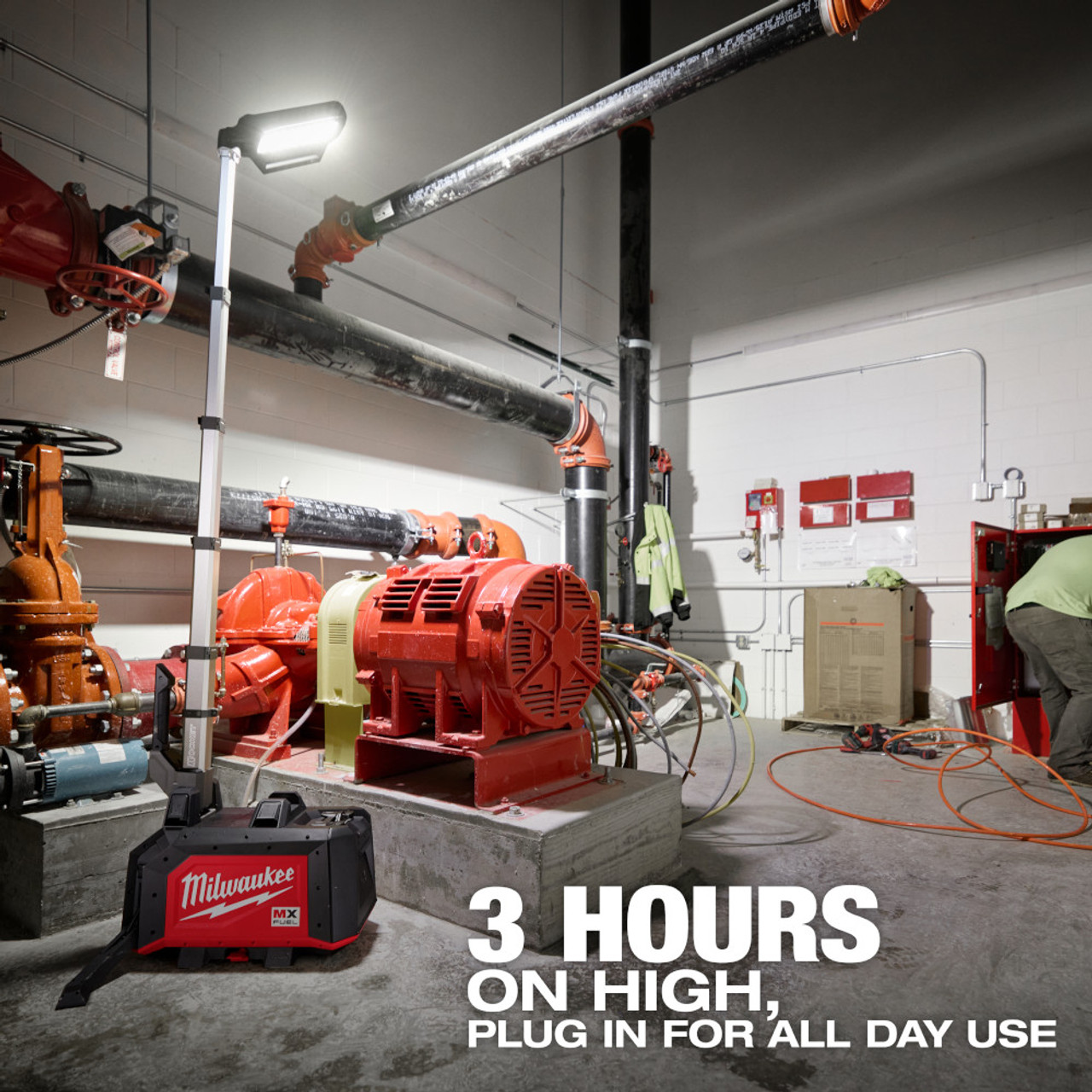 Milwaukee MXF041-1XC MX FUEL ROCKET Cordless Dual Power Compact Tower Light Kit Milwaukee MXF041-1XC MX FUEL ROCKET Cordless Dual Power Compact Tower Light Kit