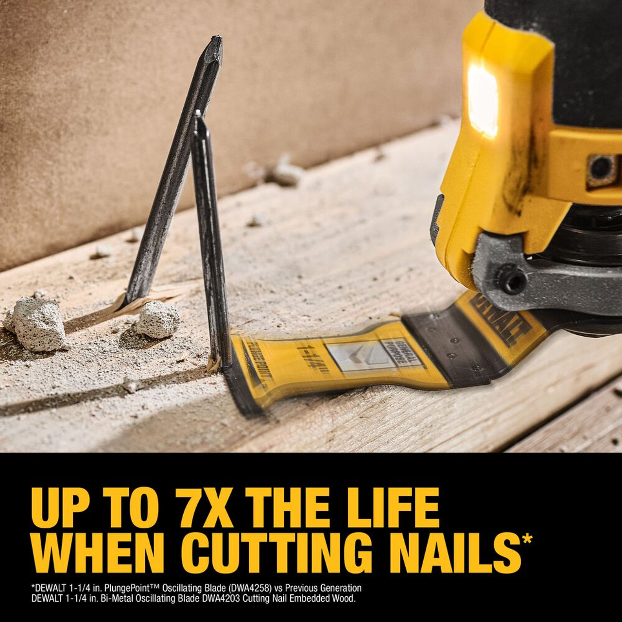 DeWalt DWA4258 PlungePoint 1-1/4 Inch Bi-Metal General-Purpose Oscillating Blade DeWalt DWA4258 PlungePoint 1-1/4 Inch Bi-Metal General-Purpose Oscillating Blade