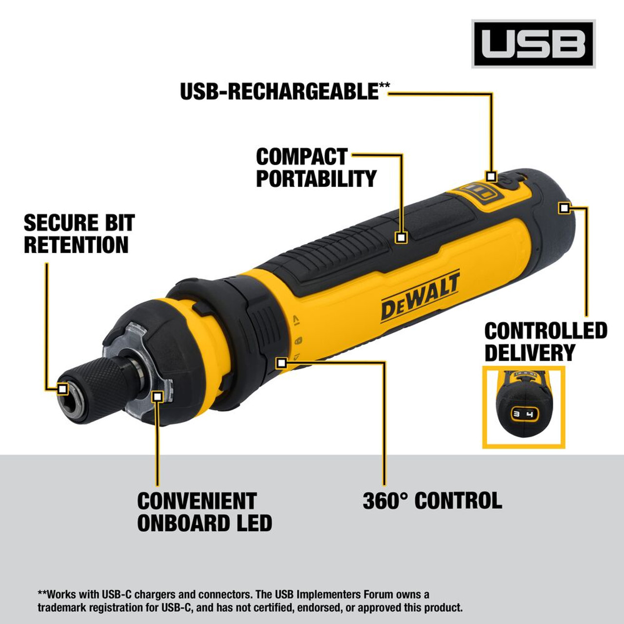 DeWalt DWHT66719 14pc 4V Cordless FLEXDRIVE Screwdriver Set DeWalt DWHT66719 14pc 4V Cordless FLEXDRIVE Screwdriver Set