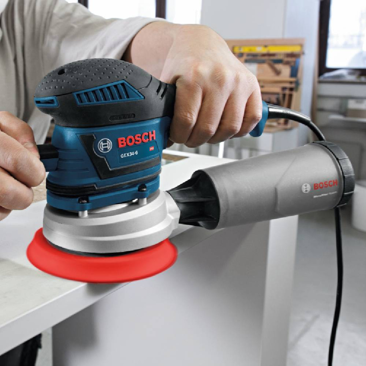 Bosch GEX34-6N 3.3 Amp 6 Inch Multi-Hole Random Orbit Sander/Polisher
