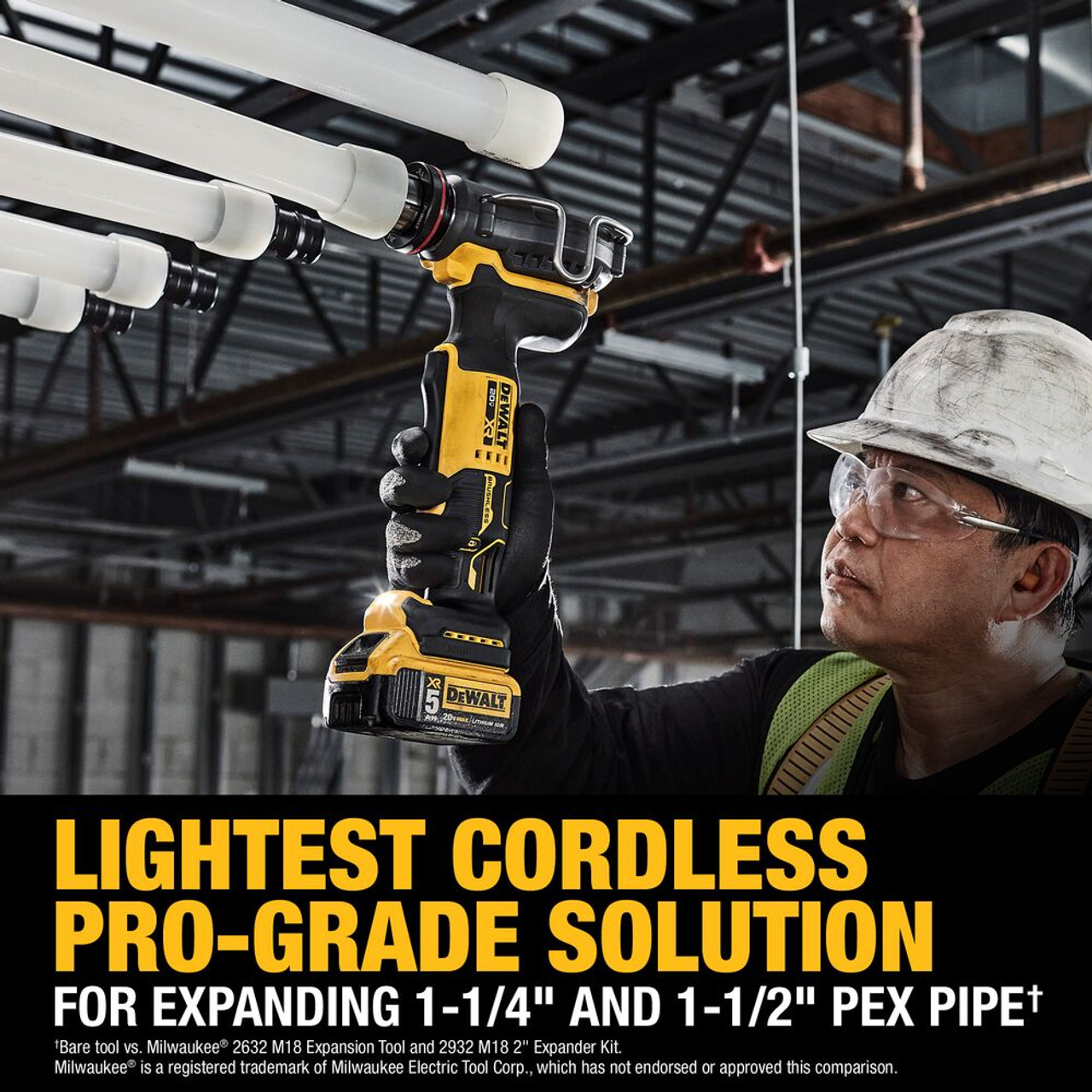 DeWalt DCE410P1 20V Max XR Cordless Brushless 1-1/2 Inch PEX Expander Kit