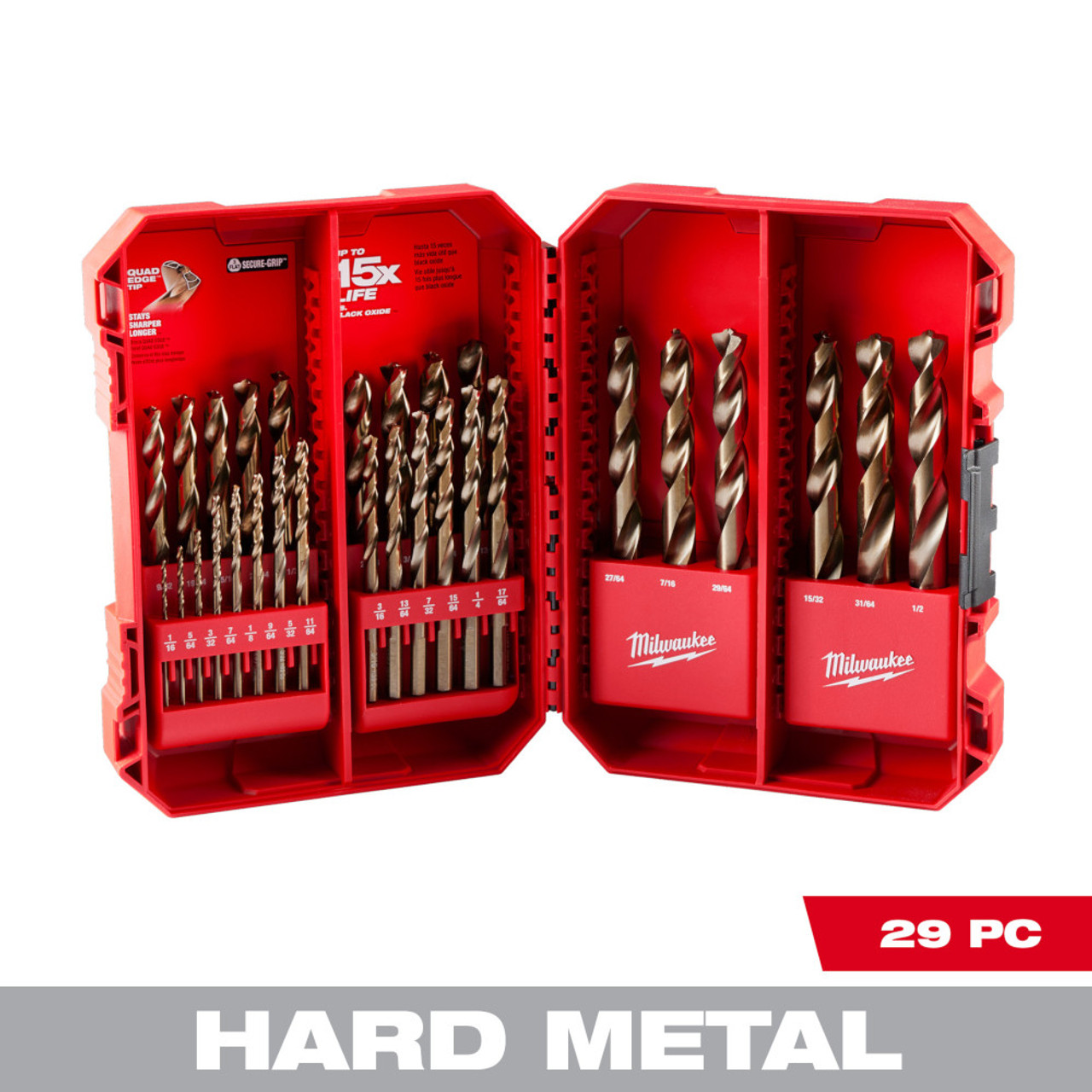 Milwaukee 48-89-2332 29pc SAE Cobalt RED HELIX Twist Drill Bit Set Milwaukee 48-89-2332 29pc SAE Cobalt RED HELIX Twist Drill Bit Set