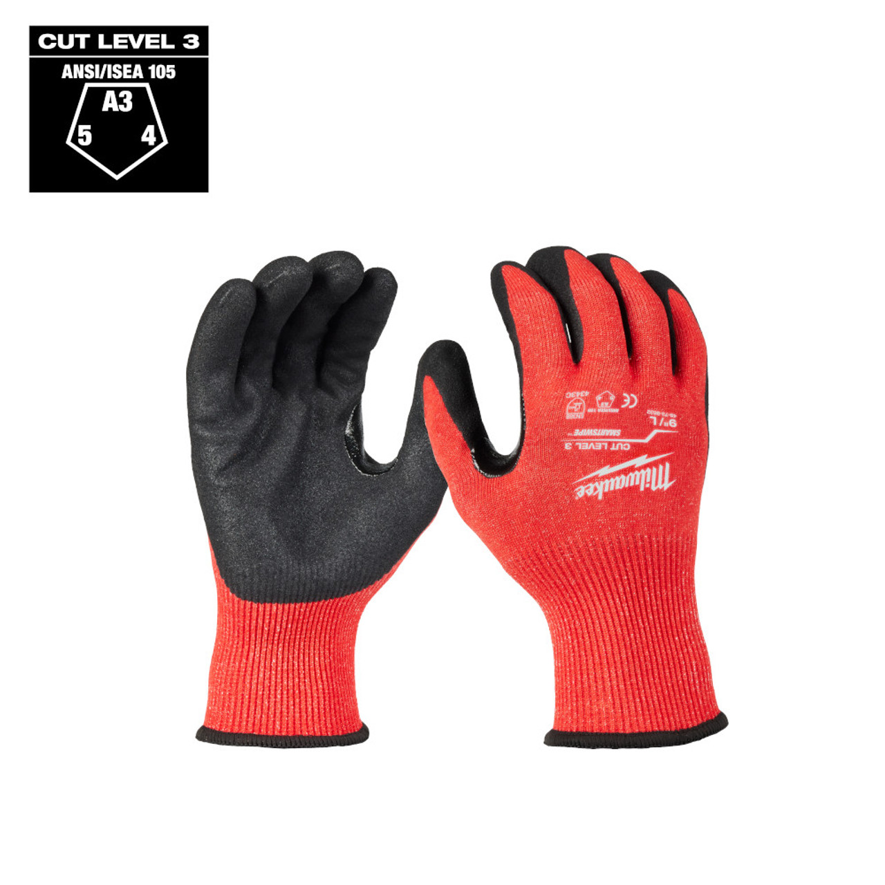 Milwaukee 48-73-8631 Cut Level 3 Nitrile Dipped Gloves – M