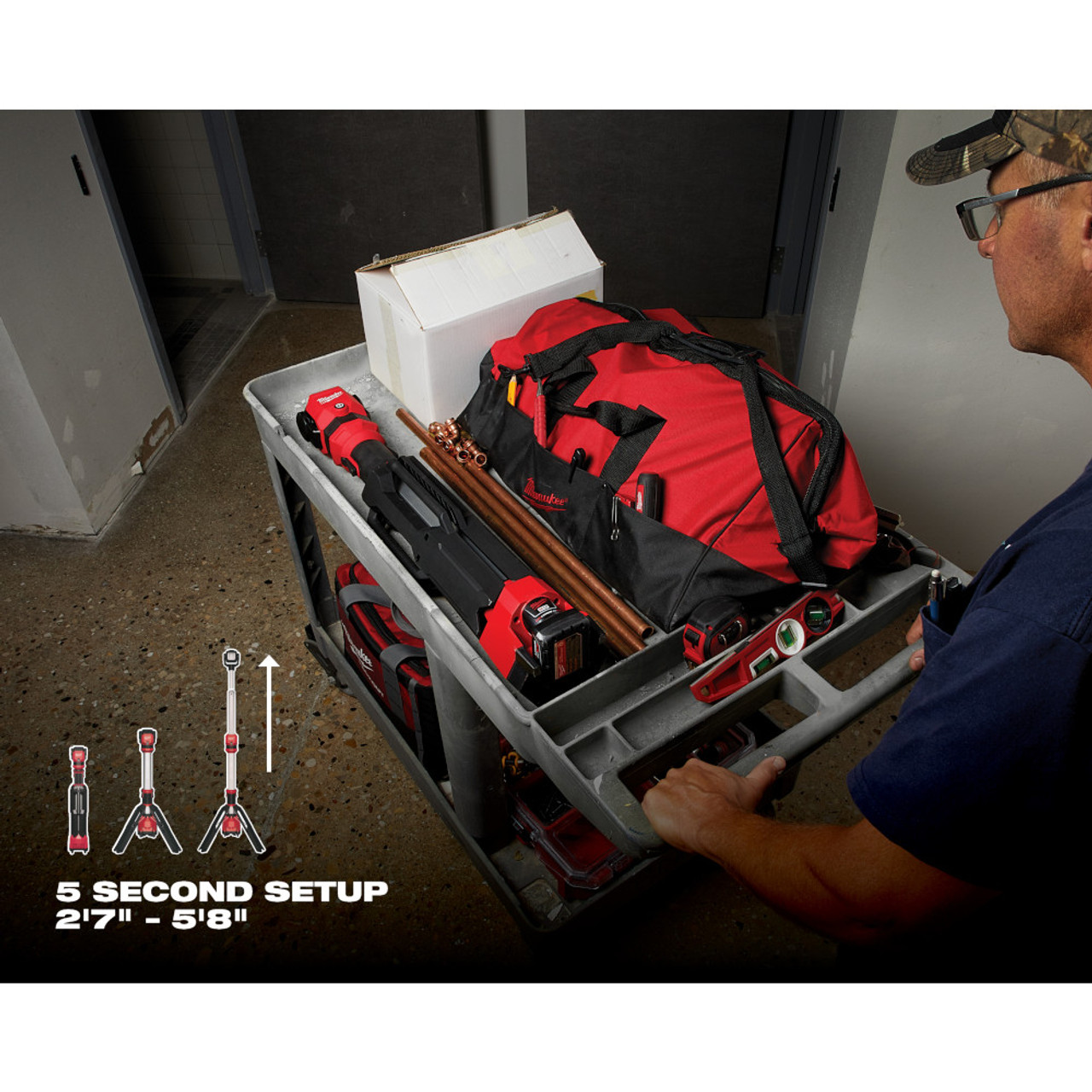 Milwaukee 2132-20 M12 ROCKET Dual Power LED  Tower Light (Tool Only)