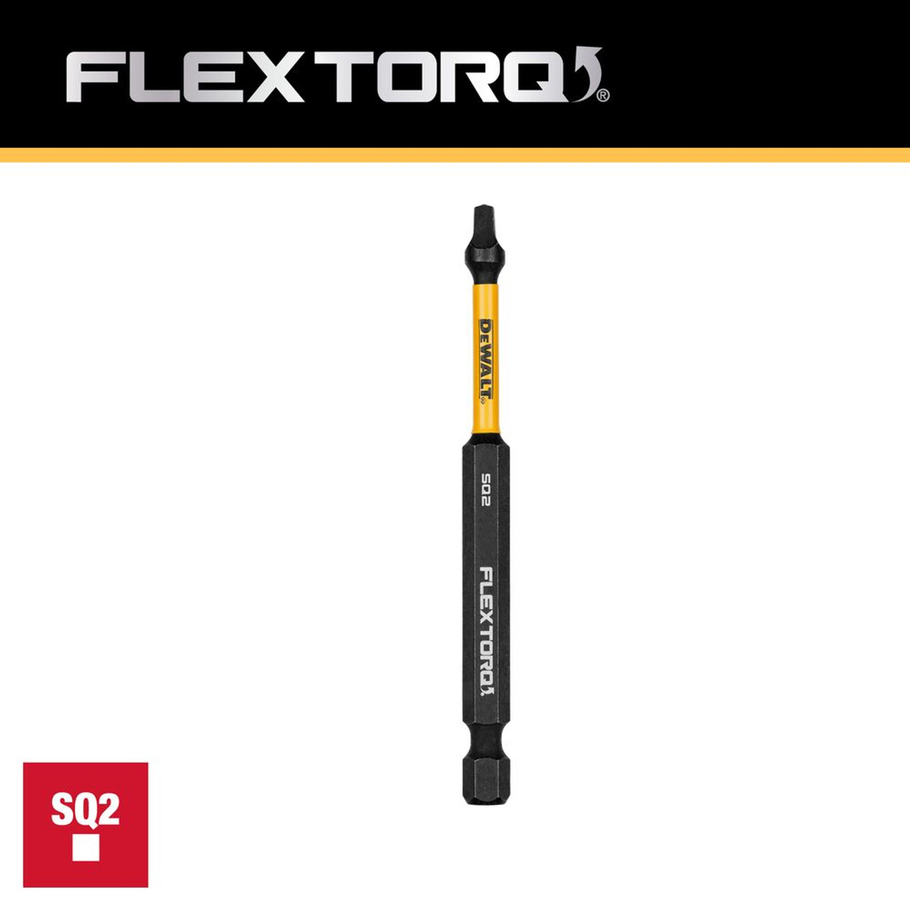 DeWalt DWAF3SQ2IR FLEXTORQ 3 inch x #2 Square Impact Driver Bit