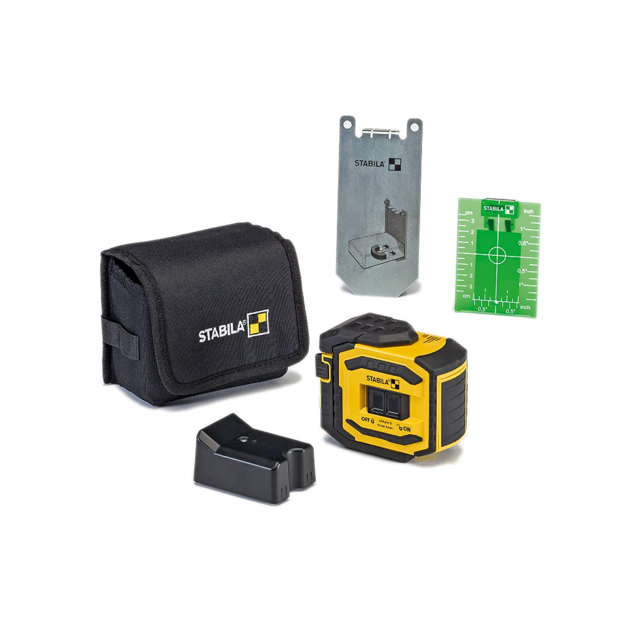 Stabila 03185 LAX300G Green Beam Cross Line Plus Plumb Dots Laser Level