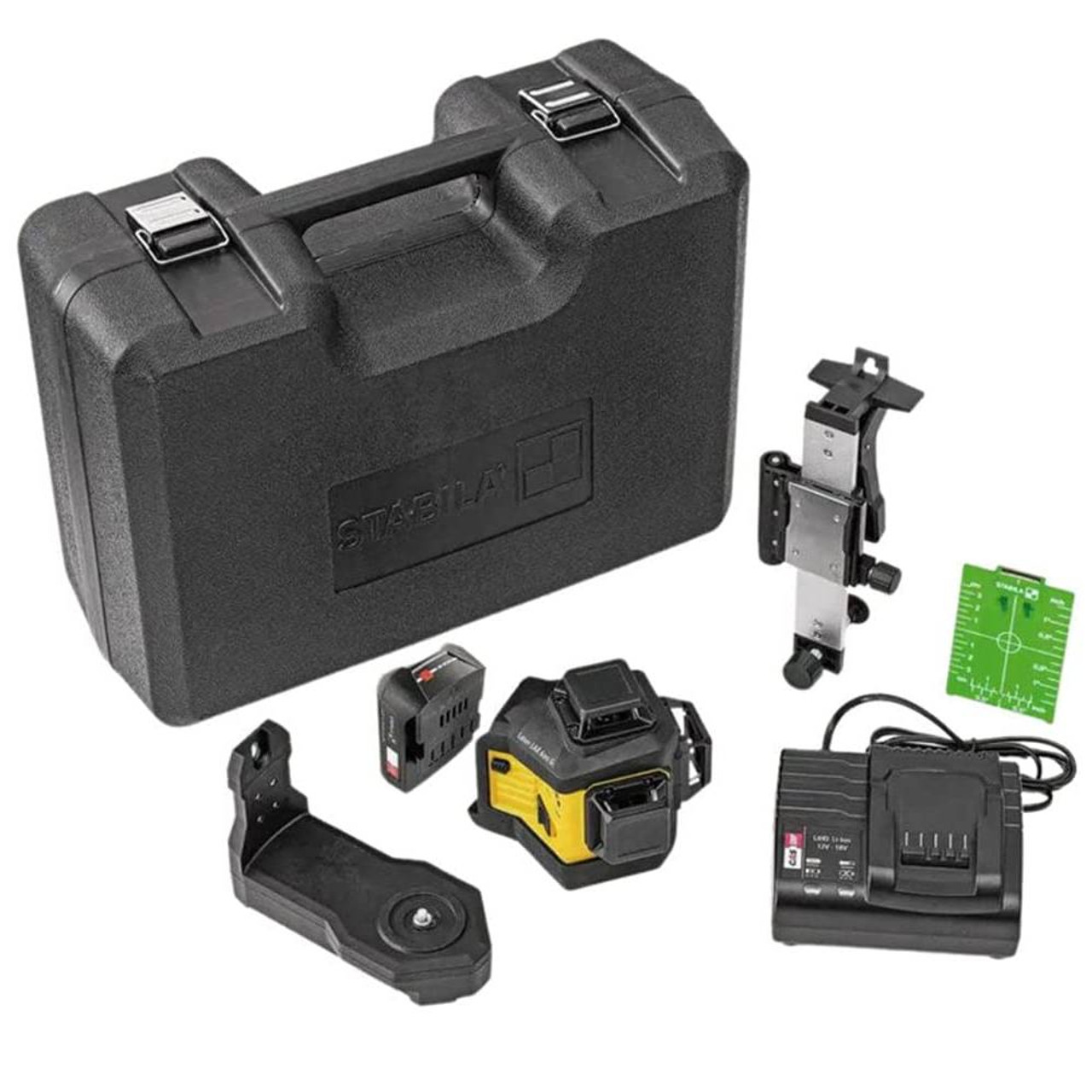 Stabila 03420 7pc LAX 600G 3 Plane/360° Green Beam Laser Kit Stabila 03420 7pc LAX 600G 3 Plane/360° Green Beam Laser Kit