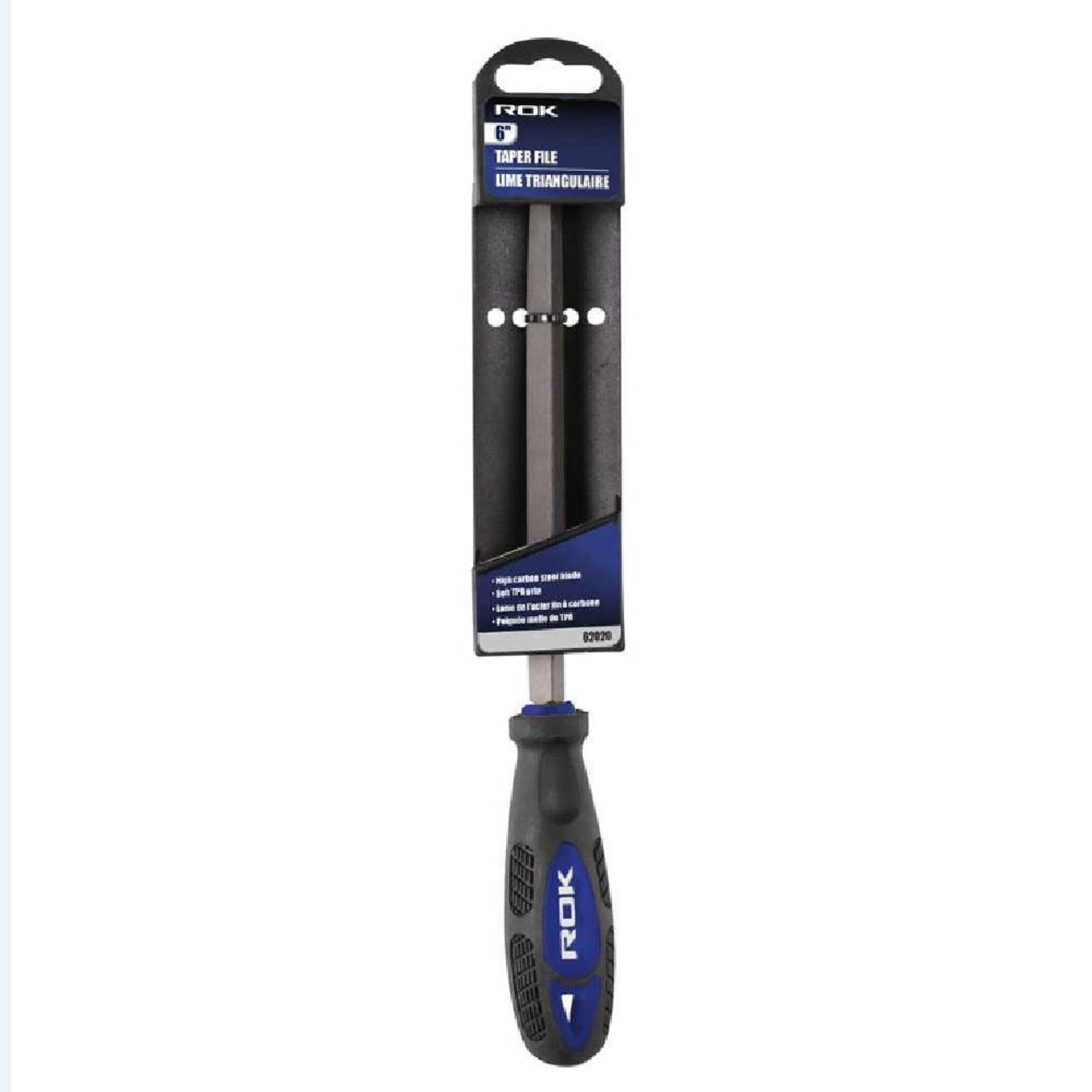 ROK 62022 8in. Tapered File showing in packaging