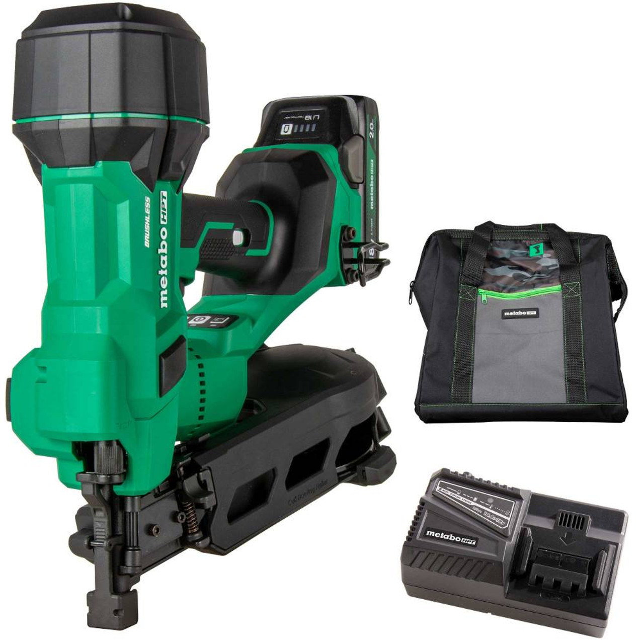 Metabo HPT NV1845DAM 18V Cordless Brushless 1-3/4in Coil Roofing Nailer Kit Metabo HPT NV1845DAM 18V Cordless Brushless 1-3/4in Coil Roofing Nailer Kit
