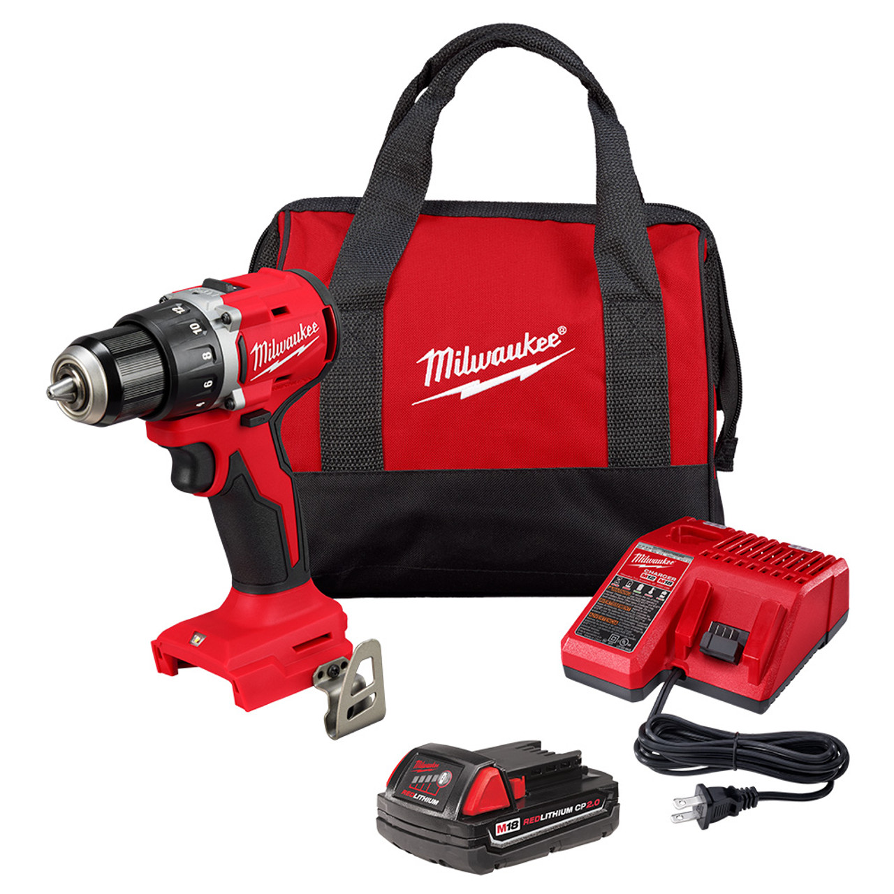 Milwaukee 3601-20 M18 Compact Brushless 1/2in Drill/ Driver Kit
