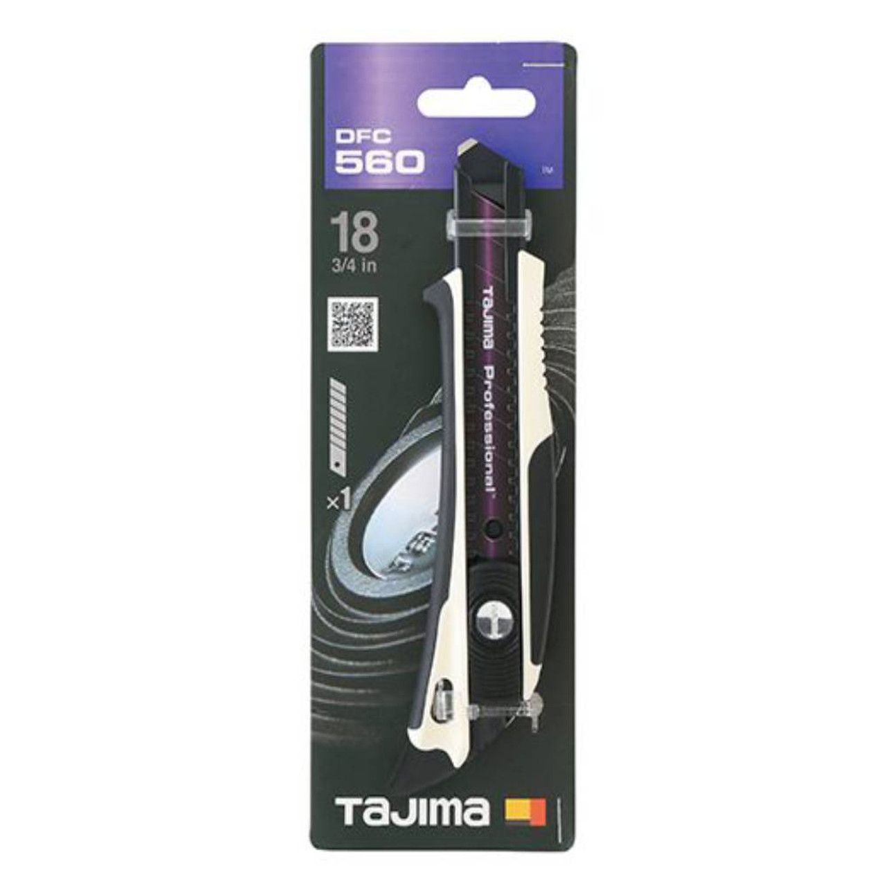 Tajima DFC560N Premium Cutter Series 560 Utility Knife with Auto-Lock showing in packaging