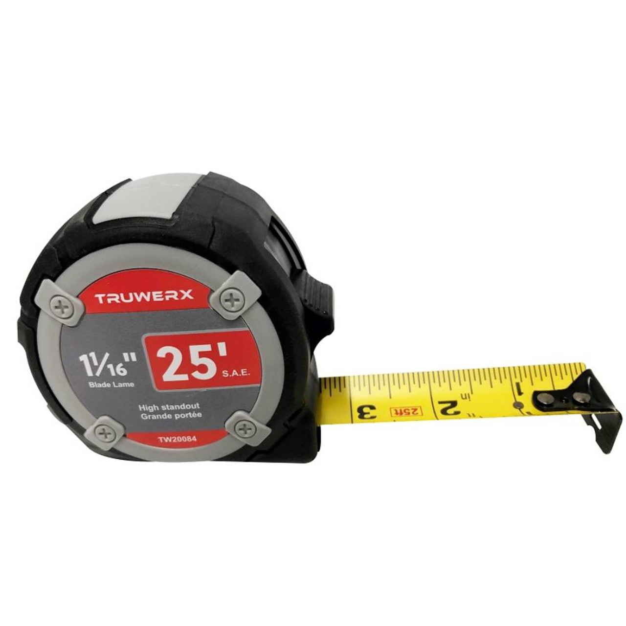 Truwerx 20084 1-1/6in x 25' SAE Tape Measure