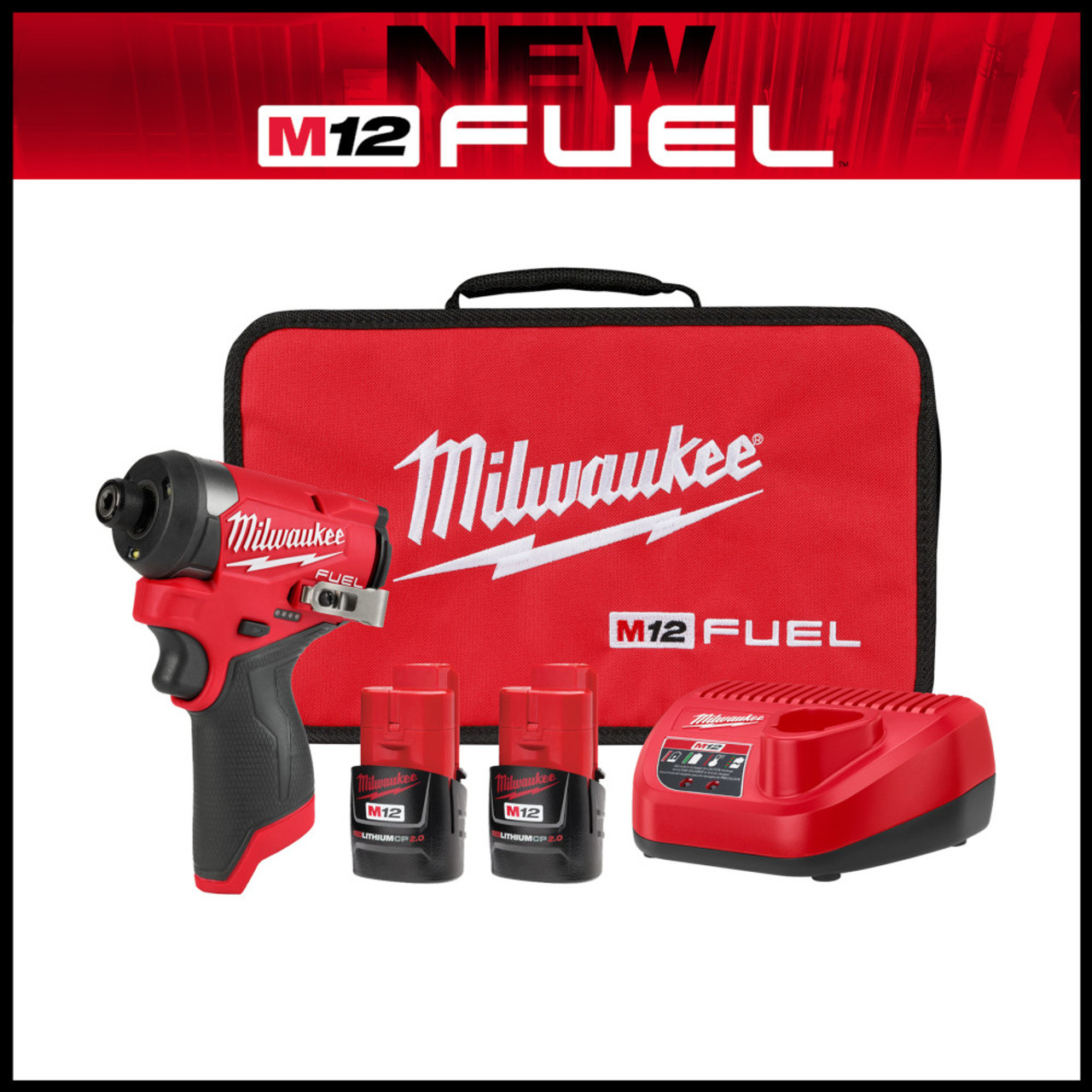 Milwaukee 3453-22 M12 FUEL 1/4 inch Hex Impact Driver Kit