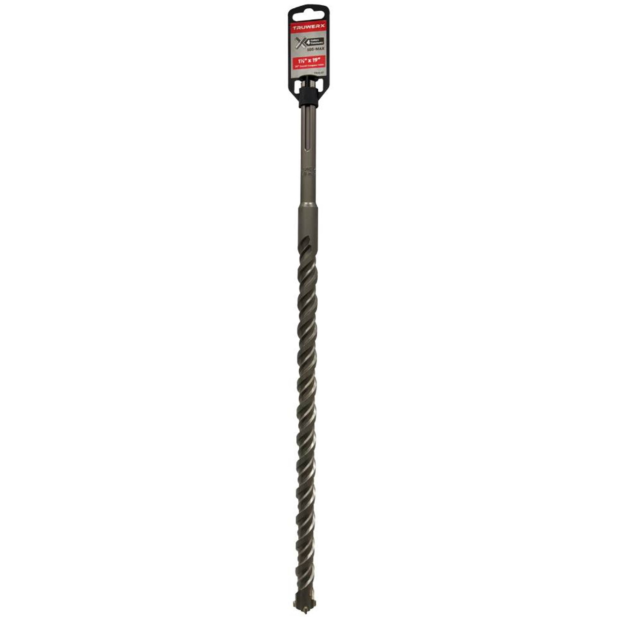 Truwerx 46187 1-1/8 inch x 19 inch x 24 inch SDS Max 4-Cutter Rotary Hammer Drill Bit