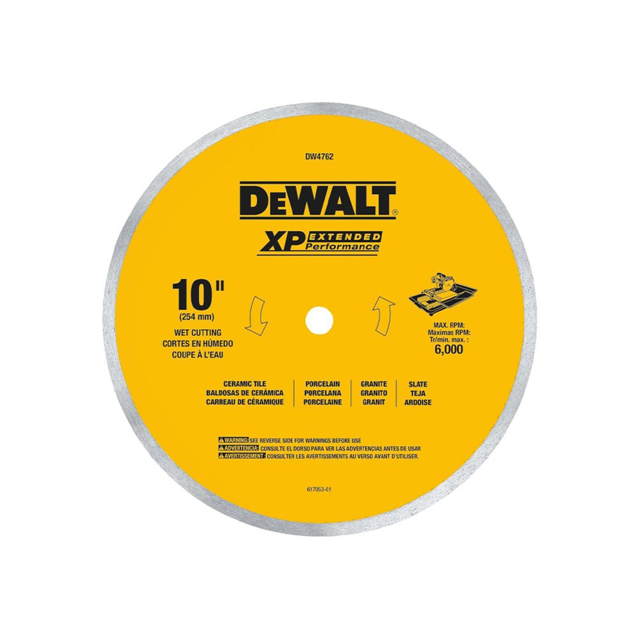 DeWalt 10 Inch XP Porcelain Tile Diamond Blade DeWalt 10 Inch XP Porcelain Tile Diamond Blade