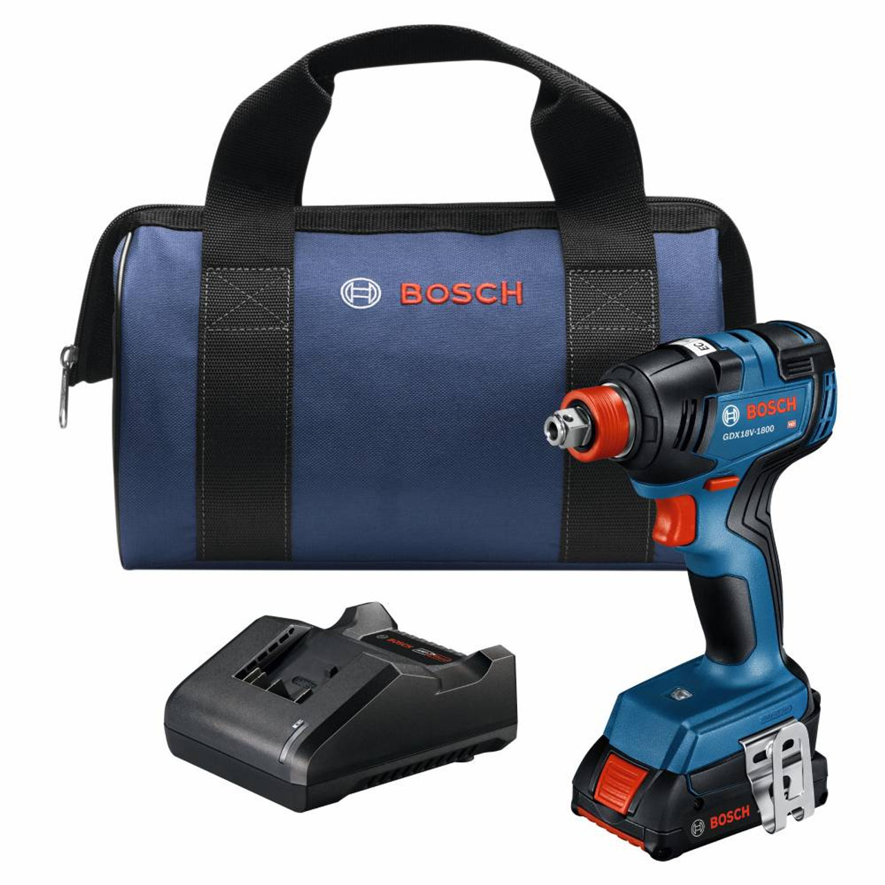 Bosch GDX18V-1800B12 18V Two-In-One 1/4 inch and 1/2 inch Bit/Socket Impact Driver/Wrench Kit
