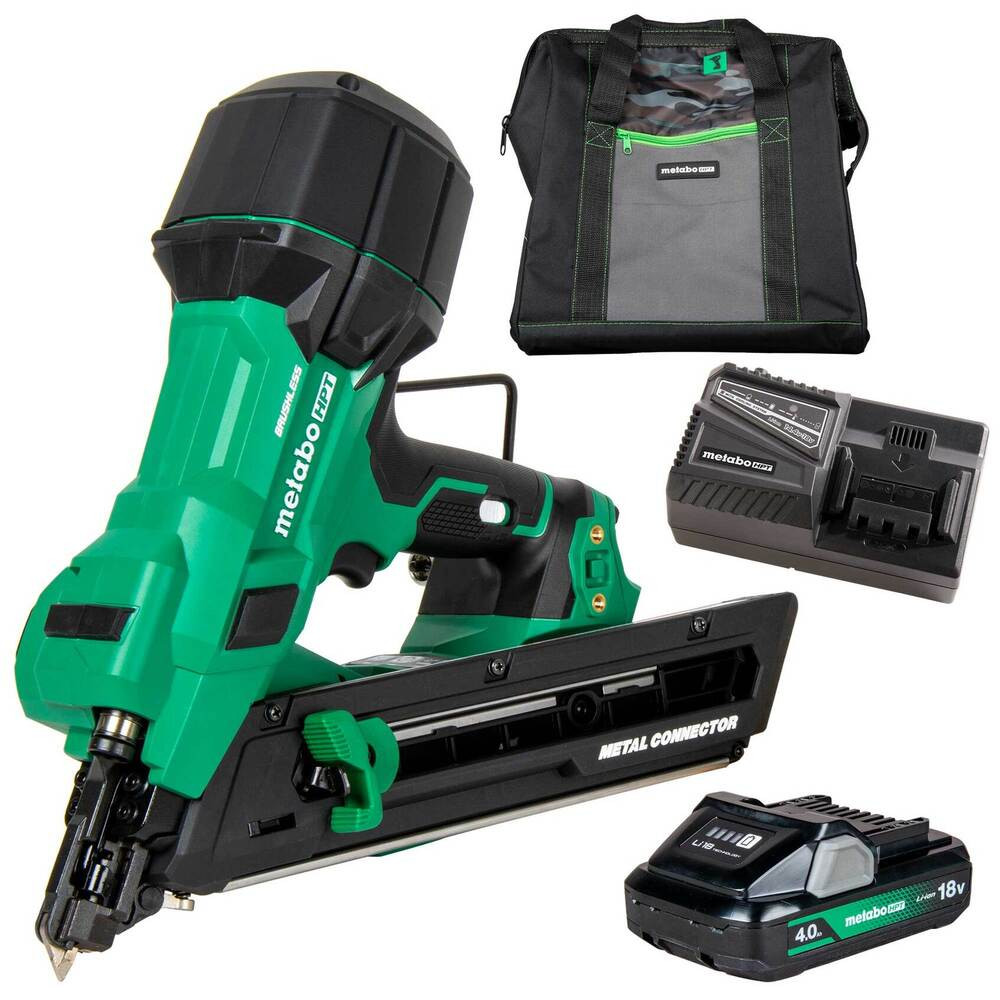 Metabo HPT NR1838DKAM 18V MultiVolt Cordless Brushless 1-1/2in Metal Connector Nailer Kit