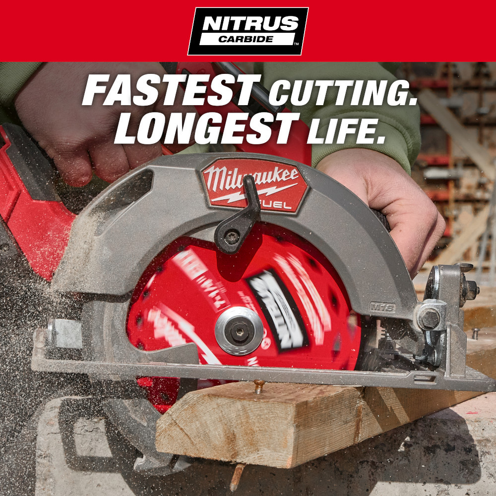 Milwaukee 48-41-0750 7-1/4 inch24T NITRUS Carbide Framing & Demolition Circular Saw Blade