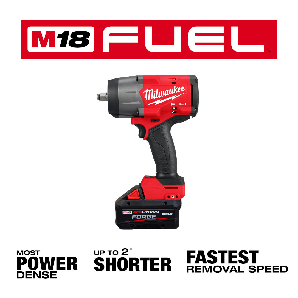 Milwaukee 2967-21F M18 FUEL Cordless Brushless 1/2 Inch High-Torque Impact Wrench with Friction Ring Kit