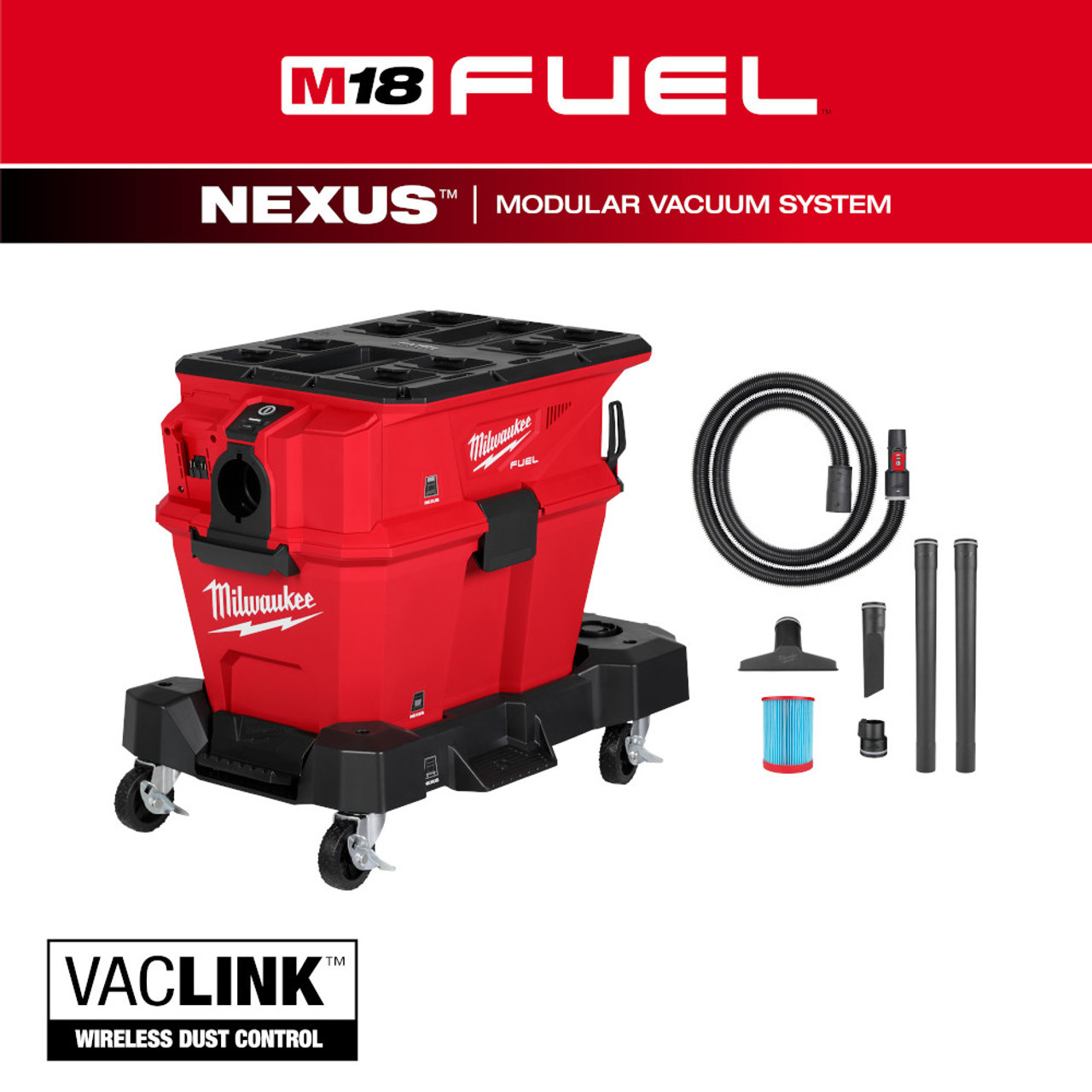 Milwaukee 0914-20 M18 FUEL NEXUS Cordless Brushless 6 Gal Wet/Dry Vacuum with PACKOUT (Tool Only)