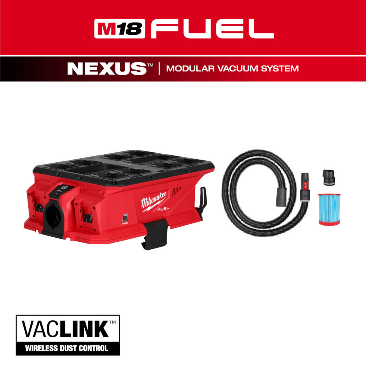 Milwaukee 0926-20 M18 FUEL NEXUS Dual Battery Cordless Brushless Wet/Dry Vacuum Motor Head with PACKOUT (Tool Only)