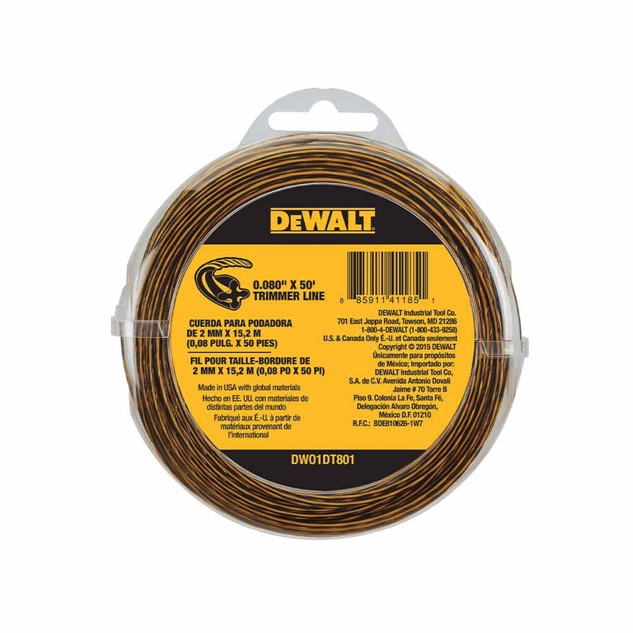 DeWalt 0.08 Inch x 50 ft. String Trimmer Line DeWalt 0.08 Inch x 50 ft. String Trimmer Line