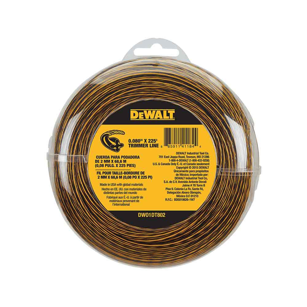DeWalt 0.08 Inch x 225 ft. String Trimmer Line DeWalt 0.08 Inch x 225 ft. String Trimmer Line