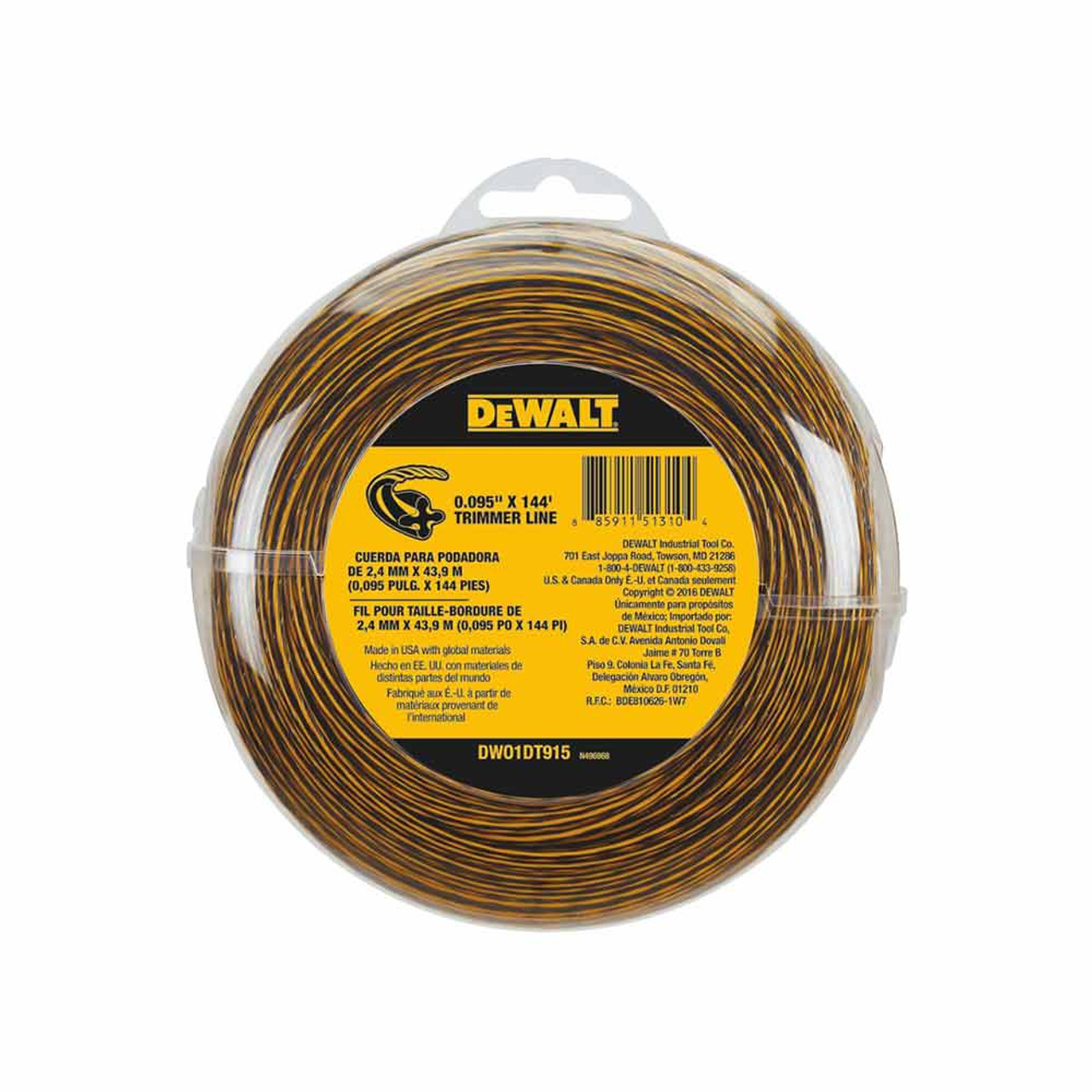 DeWalt 0.095 Inch x 144 ft. String Trimmer Line DeWalt 0.095 Inch x 144 ft. String Trimmer Line