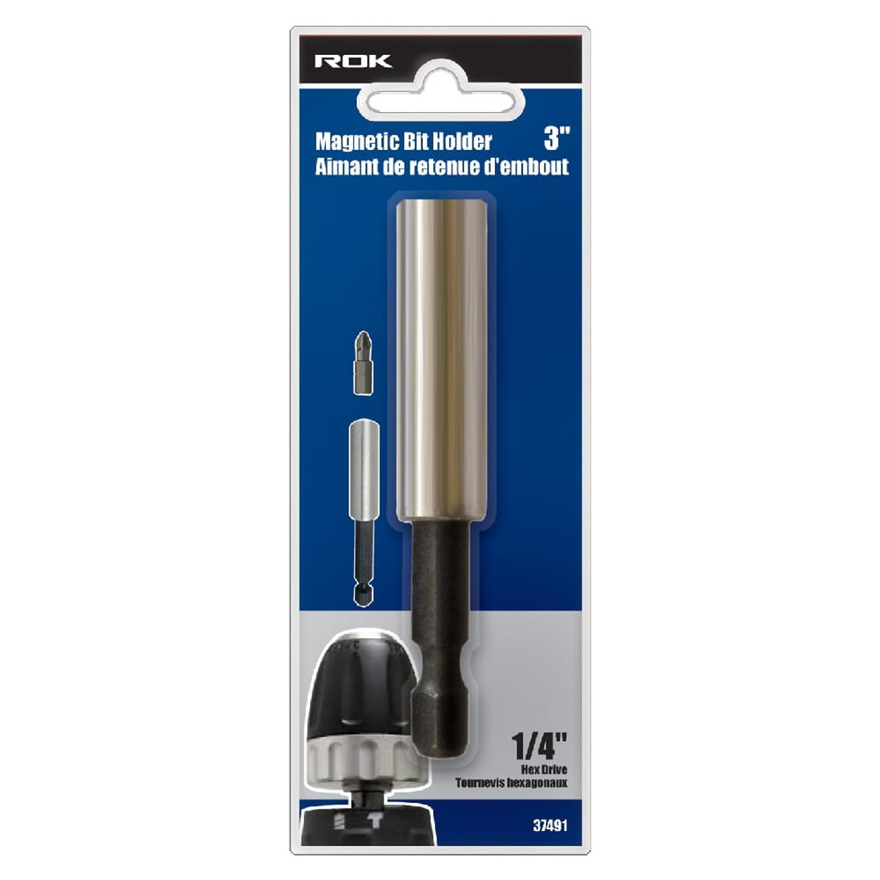 ROK 37491 3 Inch Magnetic Bit Holder