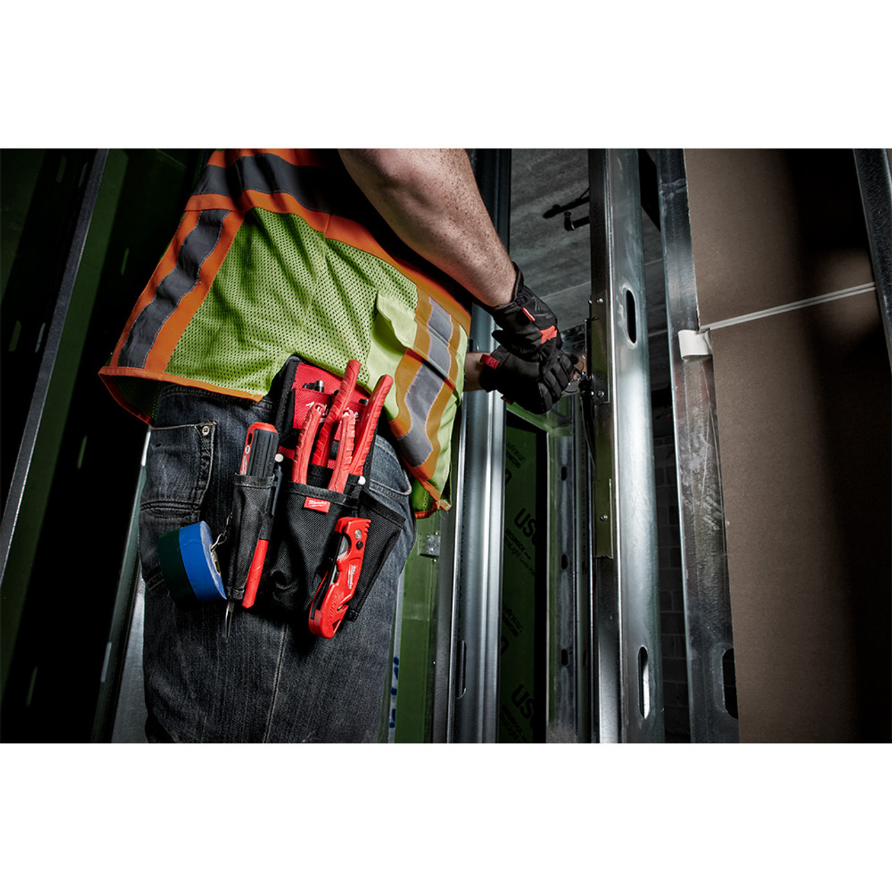 Milwaukee 48-22-8118 7-Pocket Compact Utility Pouch carrying work tools (not included)