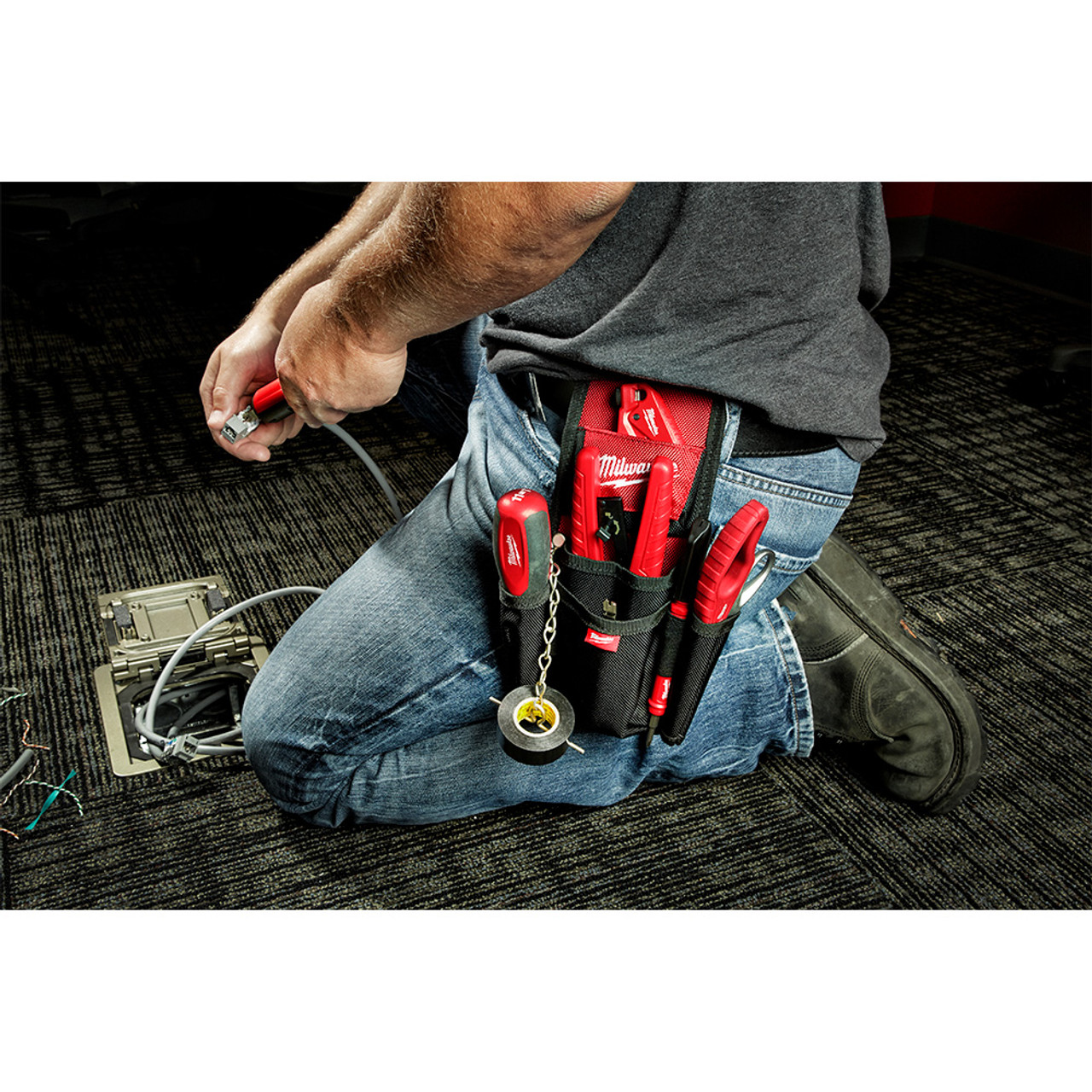 Milwaukee 48-22-8118 7-Pocket Compact Utility Pouch carrying work tools (not included)