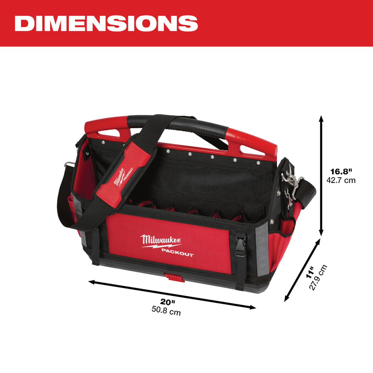 Milwaukee 48-22-8320 32-Pocket 20-inch PACKOUT Tote Milwaukee 48-22-8320 32-Pocket 20-inch PACKOUT Tote