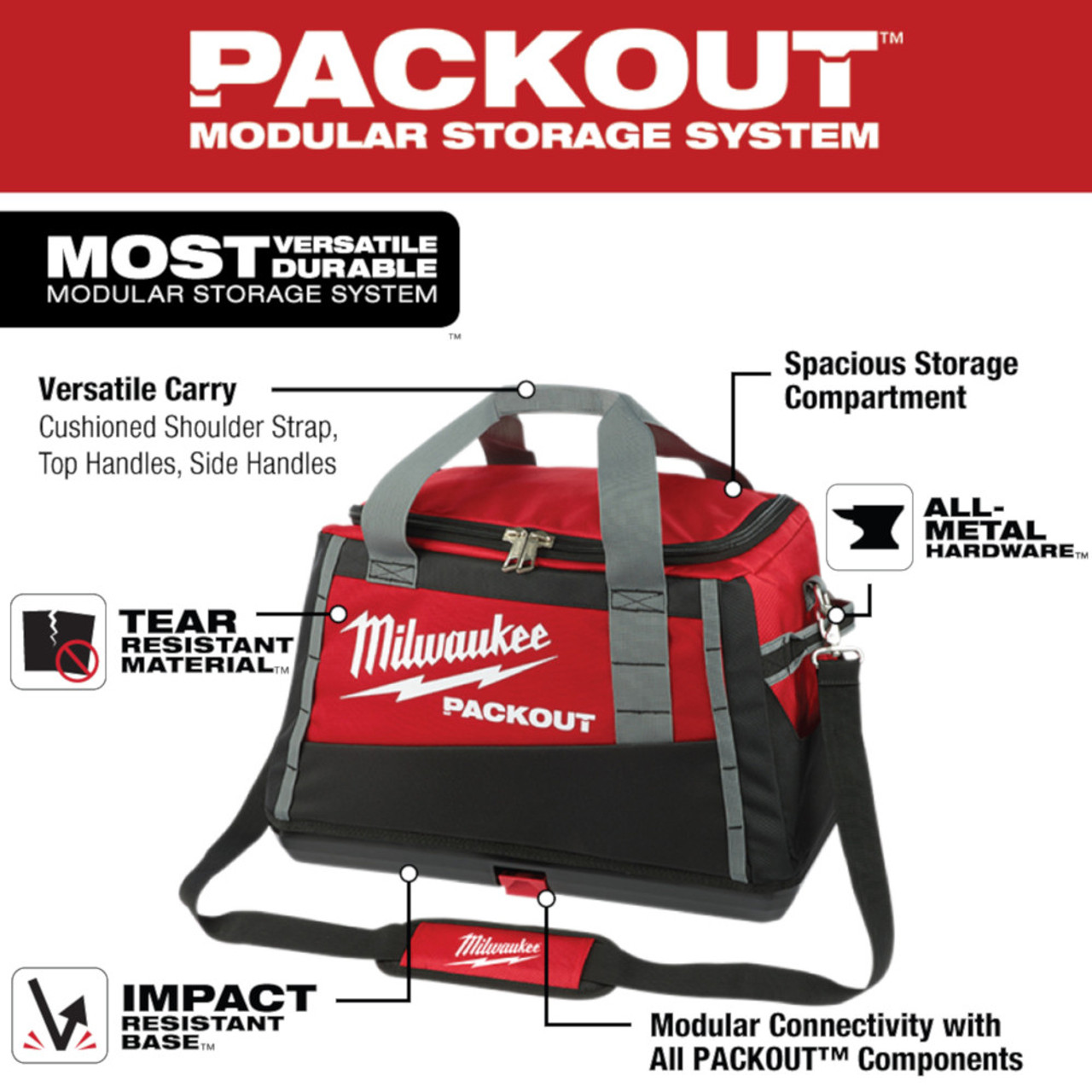 Milwaukee 48-22-8322 20-inch PACKOUT Tool Bag Milwaukee 48-22-8322 20-inch PACKOUT Tool Bag